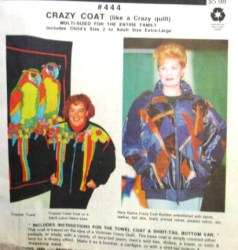 444 MACPHEE CRAZY QUILT ZIP BOMBER / TOWEL COAT ADULT/ KID PATTERN UNCUT